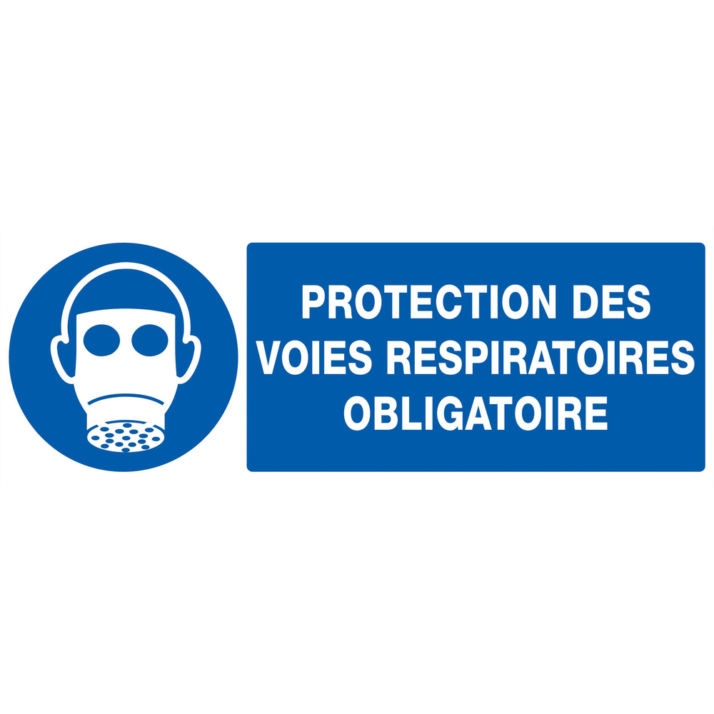 PANNEAU PROTECTION DES VOIES RESPIRATOIRES OBLIGAT. 330X120MM TALIAPLAST - 726510