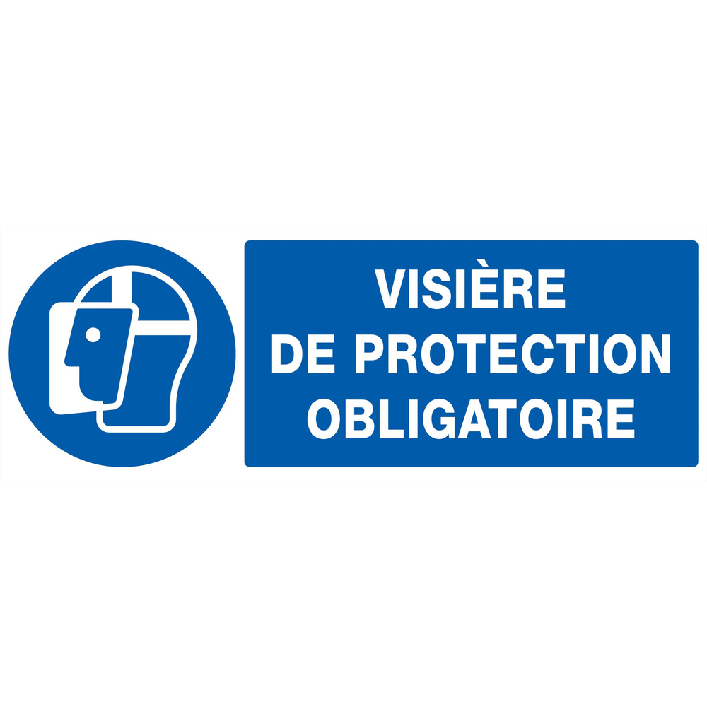 PANNEAU VISIERE DE PROTECTION OBLIGATOIRE 330X120MM TALIAPLAST - 726514
