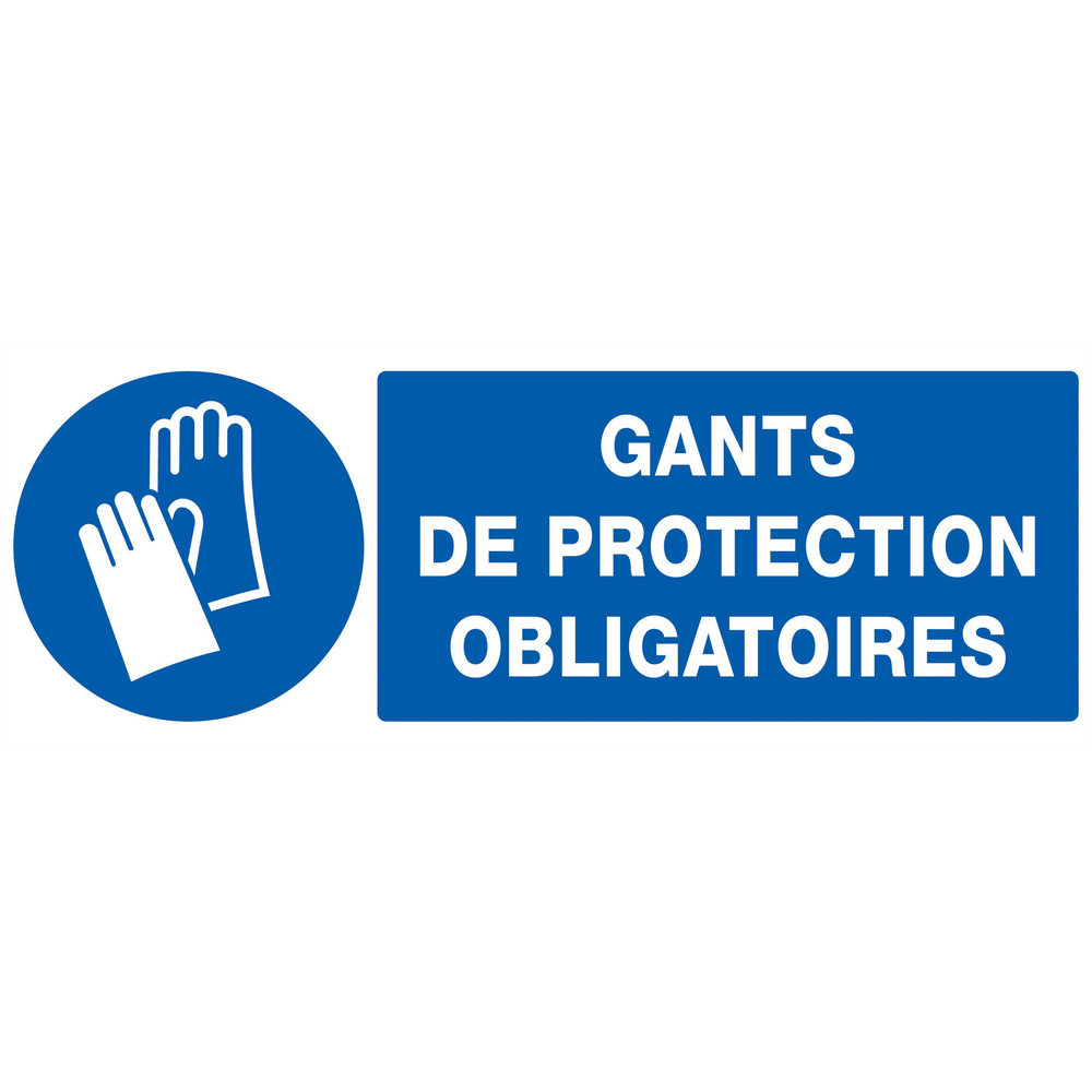 PANNEAU GANTS DE PROTECTION OBLIGATOIRES 330X120MM TALIAPLAST - 726517