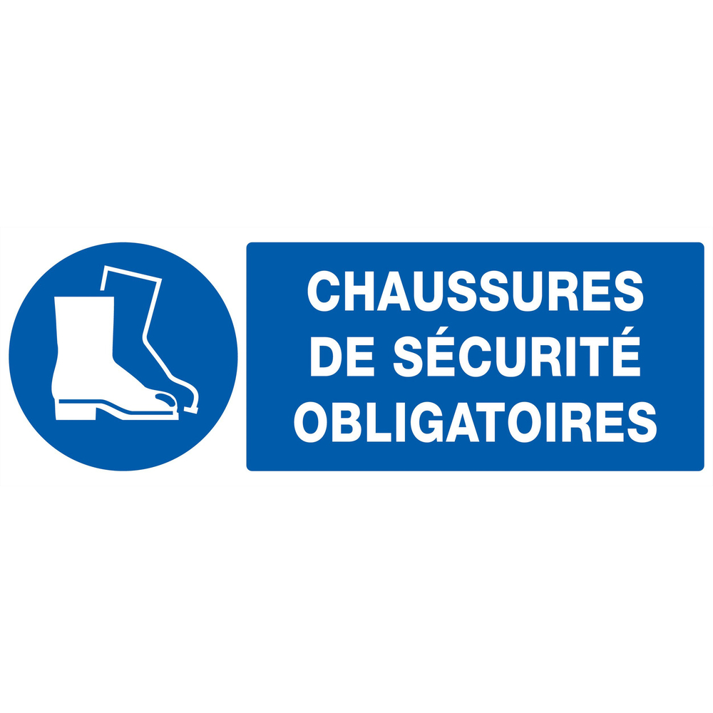 PANNEAU CHAUSSURES DE SECURITE OBLIGATOIRES 330X120MM TALIAPLAST - 726518