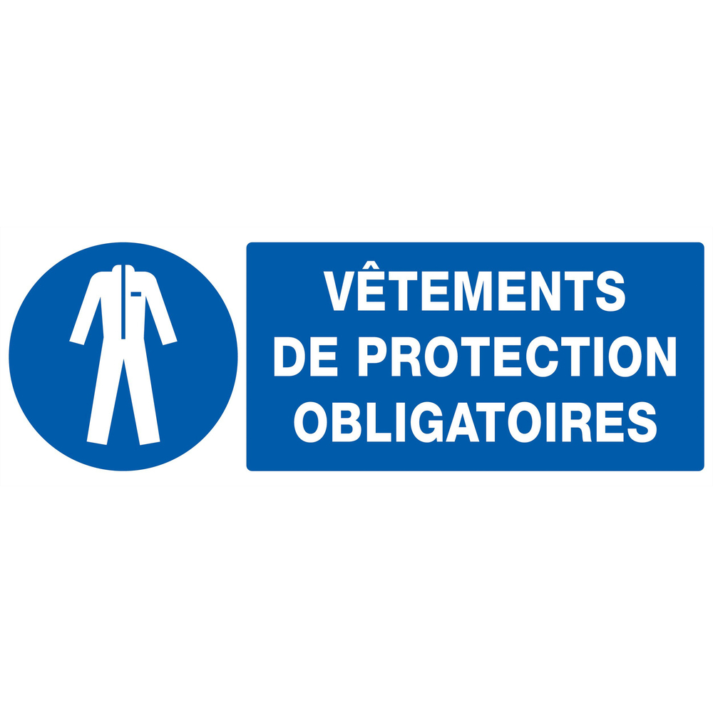 PANNEAU VETEMENTS DE PROTECTION OBLIGATOIRES 330X120MM TALIAPLAST - 726519