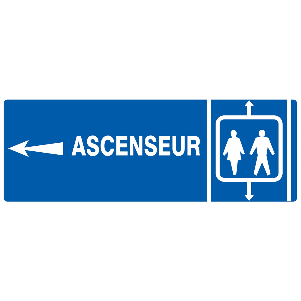 Panneau adhésif ASCENSEUR FLECHE A GAUCHE 330X120MM TALIAPLAST - 726603