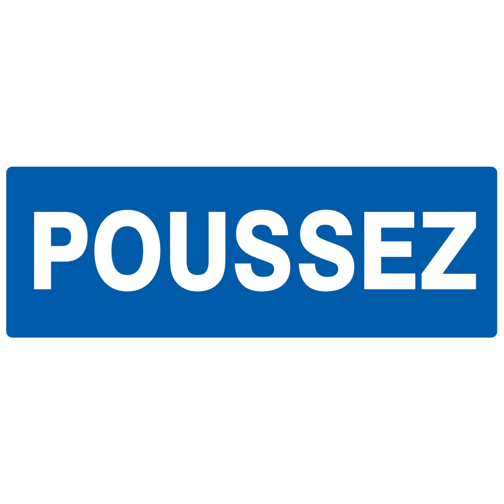 Panneau adhésif POUSSEZ 330X120MM TALIAPLAST - 726605