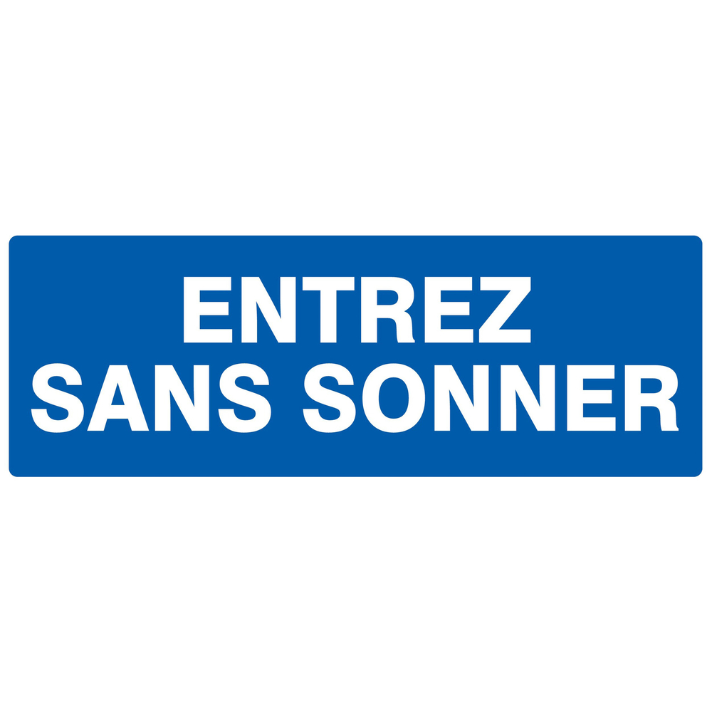 Panneau adhésif ENTREZ SANS SONNER 330X120MM TALIAPLAST - 726616