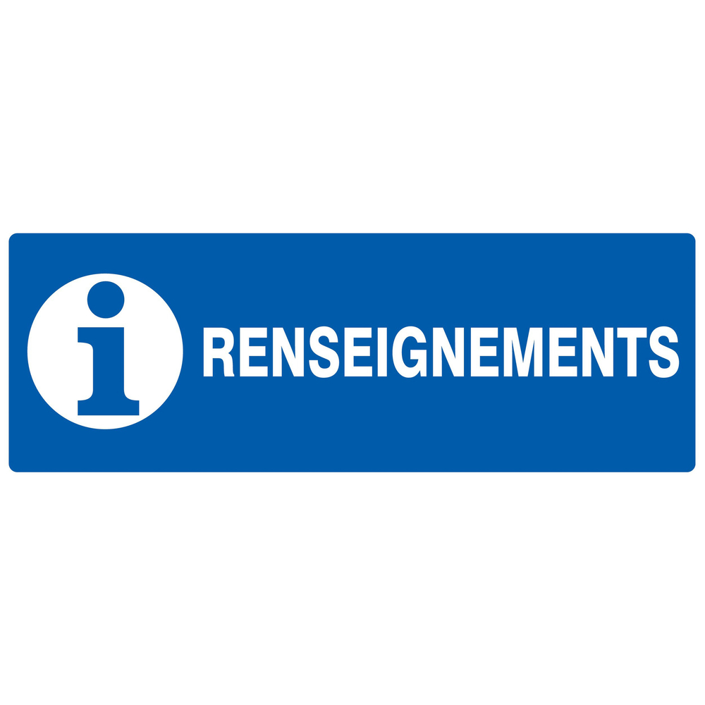 Panneau adhésif RENSEIGNEMENTS 330X120MM TALIAPLAST - 726626