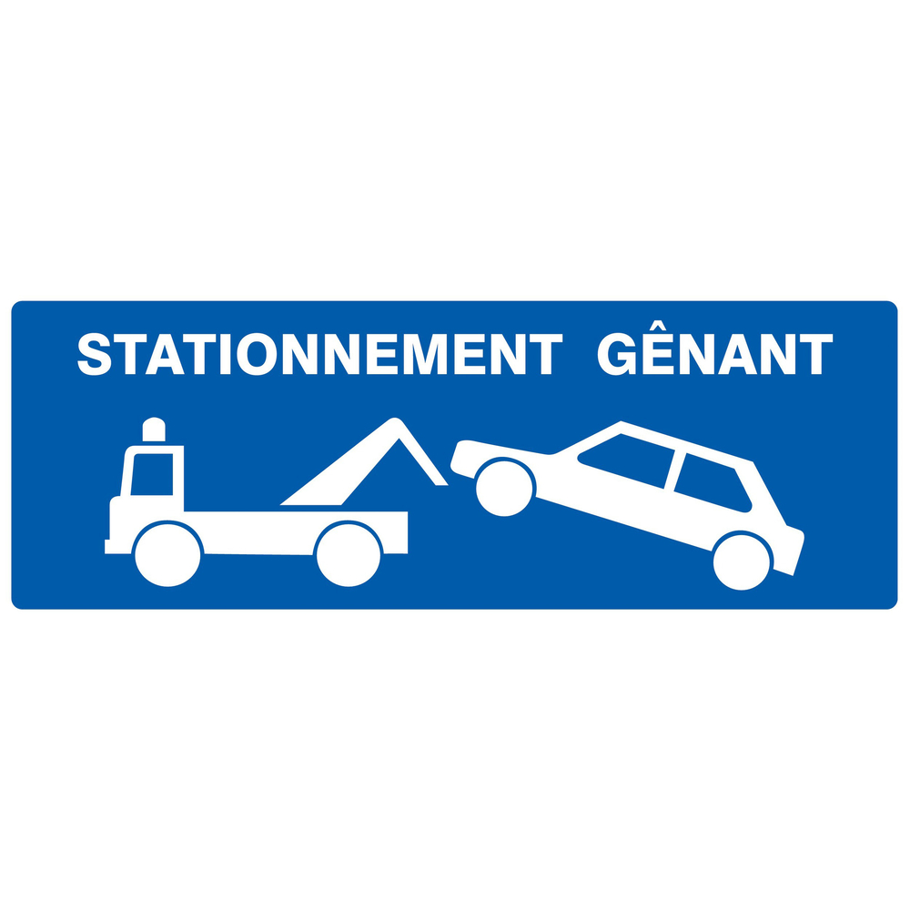 Panneau adhésif STATIONNEMENT GENANT 330X120MM TALIAPLAST - 726642