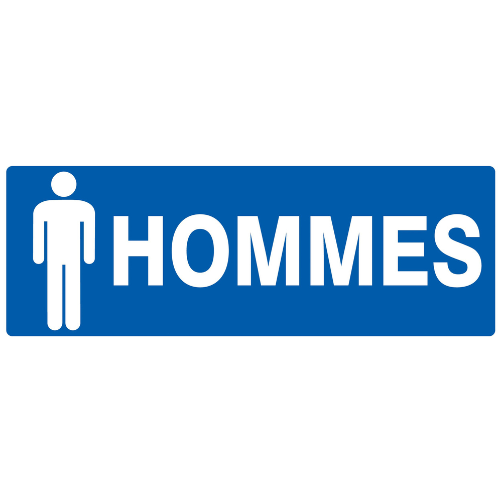 Panneau adhésif TOILETTES HOMMES 330X120MM TALIAPLAST - 726648