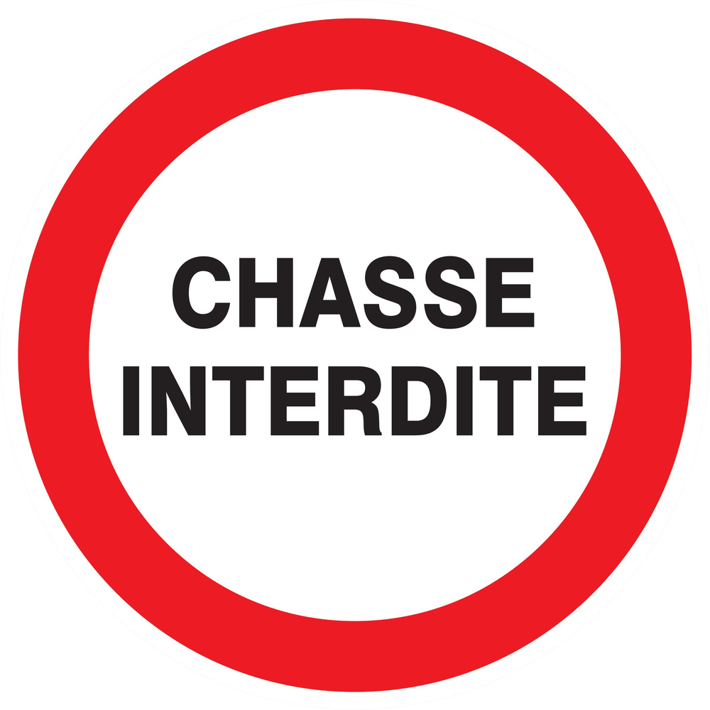 Panneau adhésif CHASSE INTERDITE Ø180MM TALIAPLAST - 727206