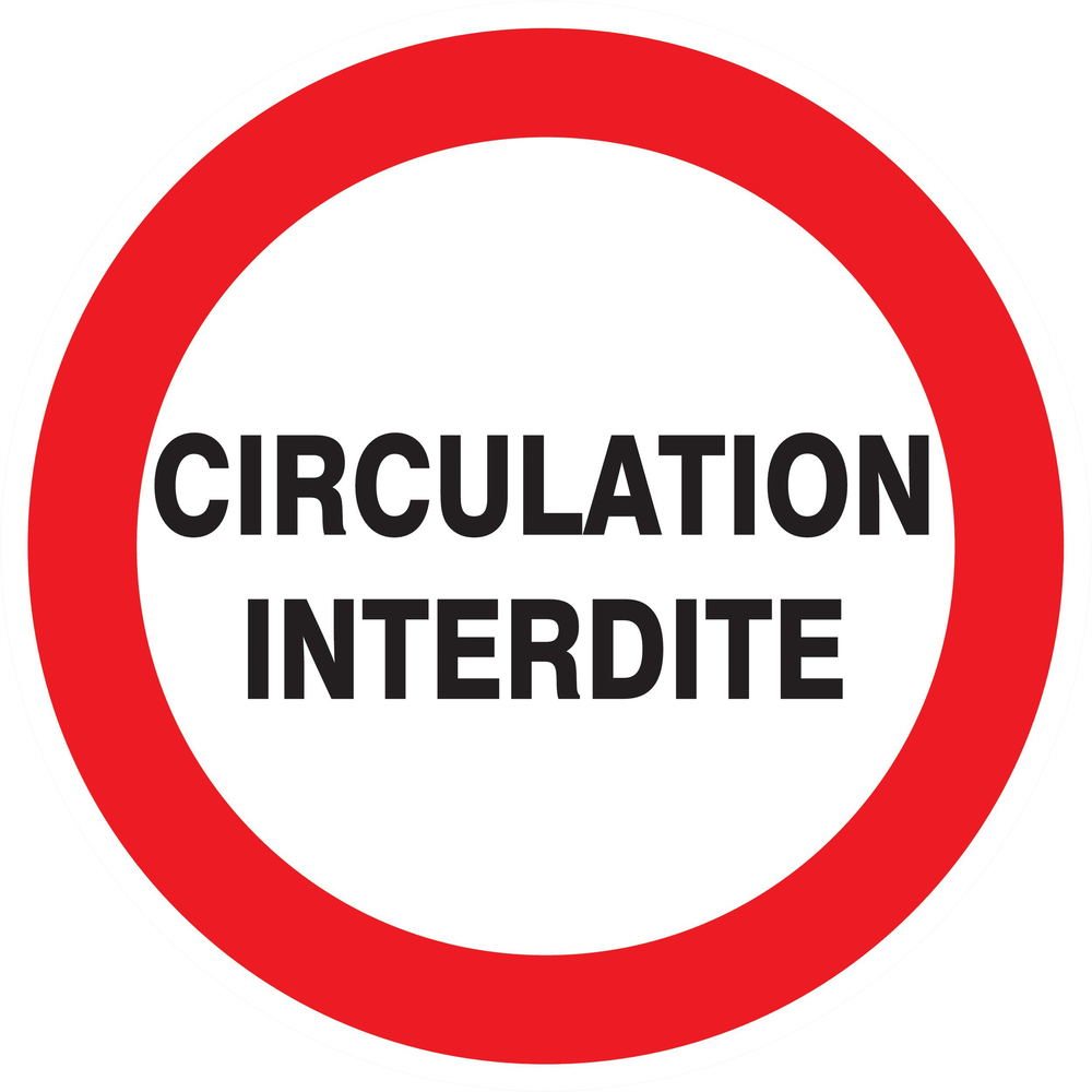 Panneau adhésif CIRCULATION INTERDITE Ø180MM TALIAPLAST - 727207