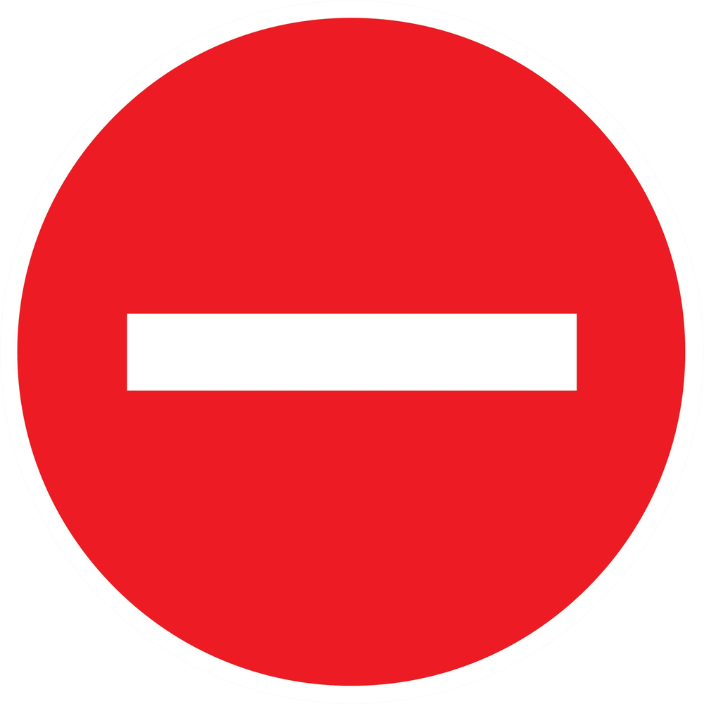 Panneau adhésif SENS INTERDIT Ø180MM TALIAPLAST - 727210