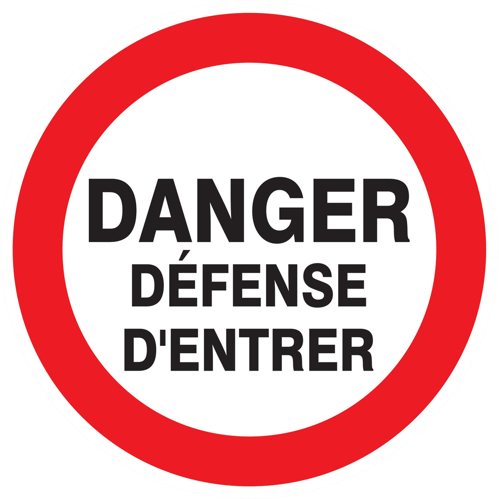 Adhesif Danger defense d'entrer TALIAPLAST - 727218