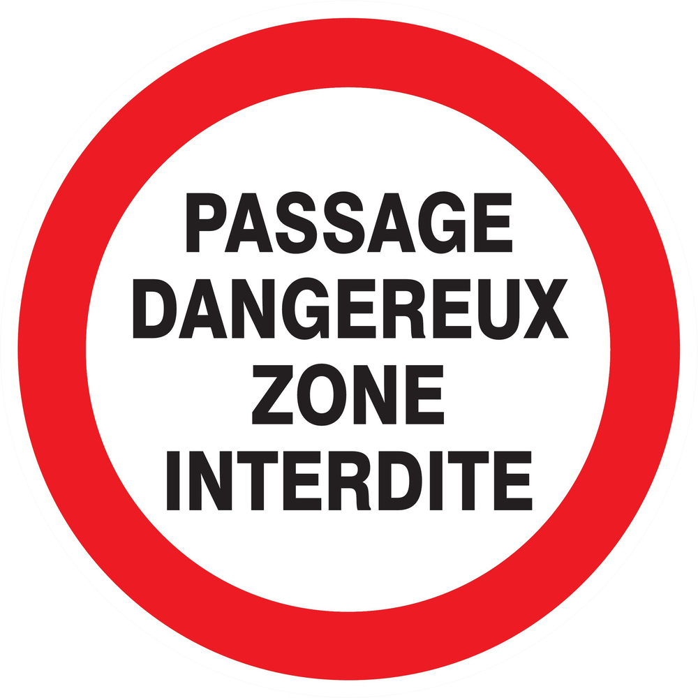 Adhesif Passage dangereux zone interdite TALIAPLAST - 727236