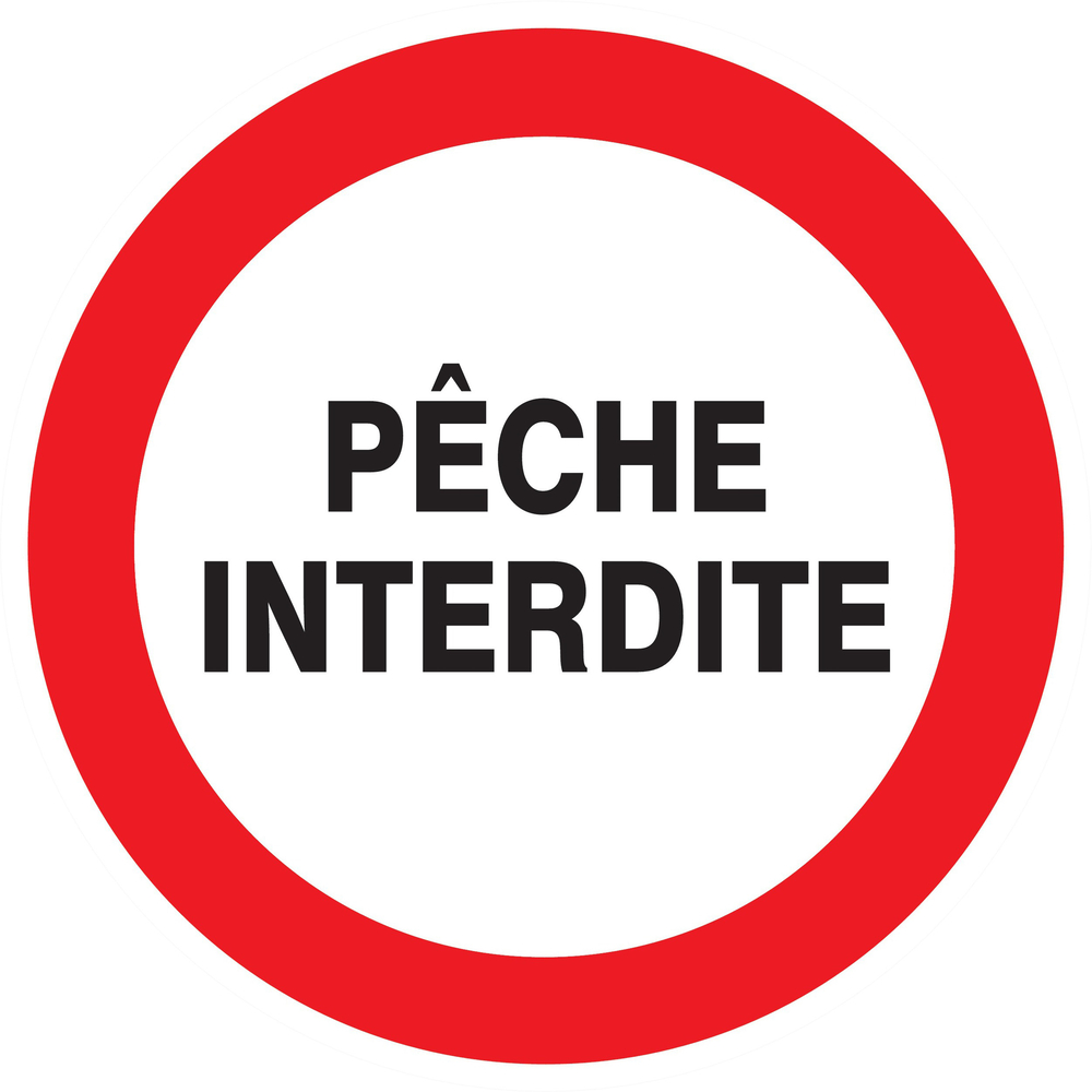 Panneau adhésif PECHE INTERDITE Ø180MM TALIAPLAST - 727237