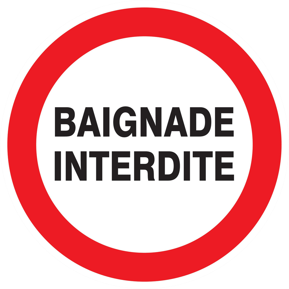 Panneau adhésif BAIGNADE INTERDITE Ø180MM TALIAPLAST - 727241