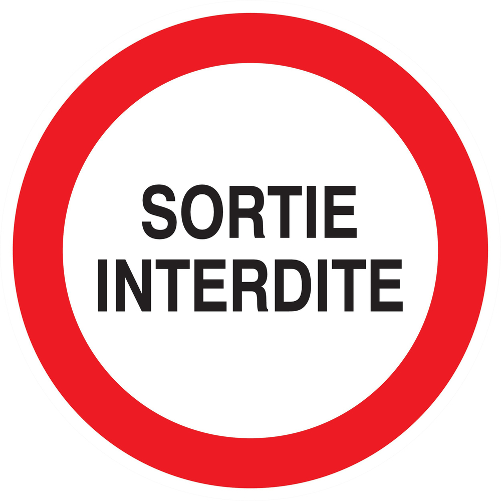 Panneau adhésif SORTIE INTERDITE Ø180MM TALIAPLAST - 727246