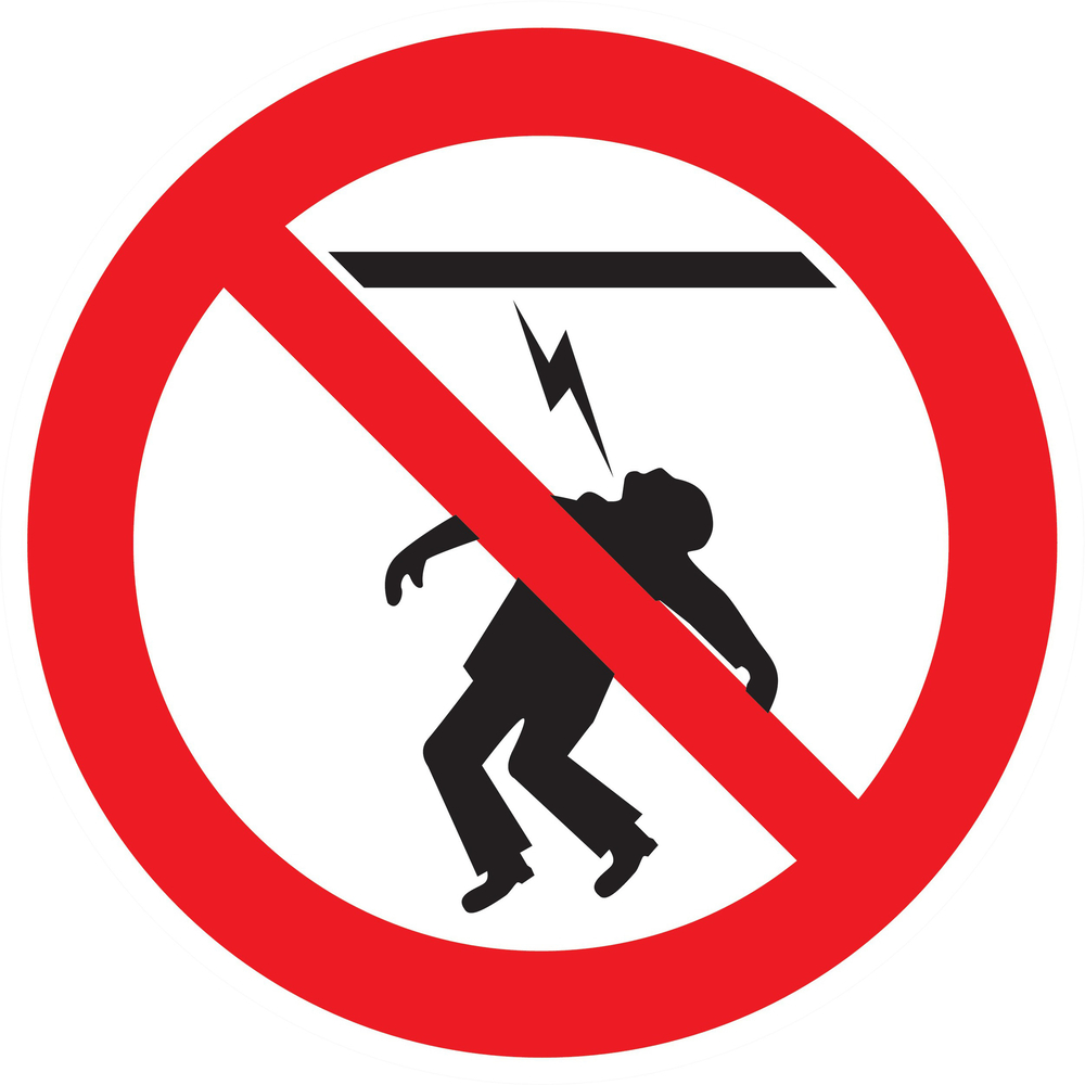 Panneau adhésif HAUTE TENSION DEFENSE DE TOUCHER Ø180MM TALIAPLAST - 727254