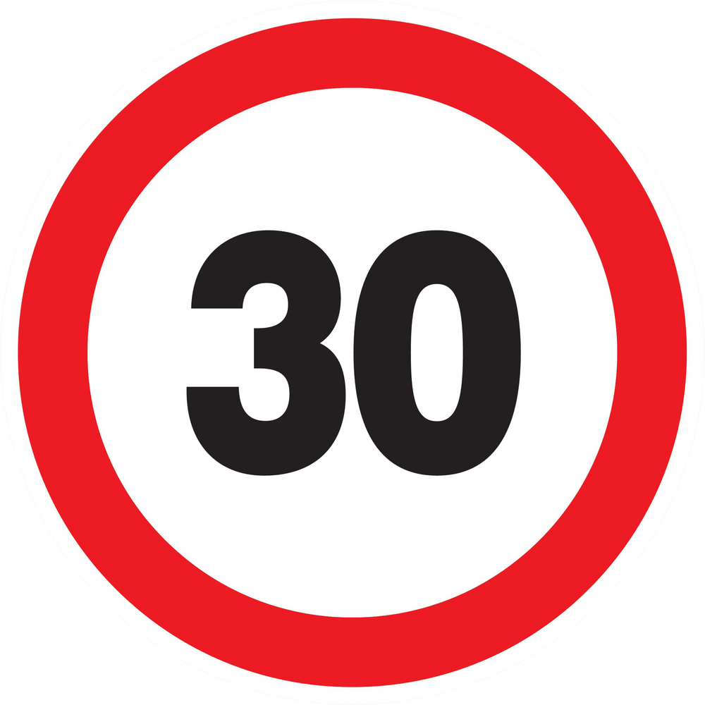 Adhesif Interdit de rouler a plus de 30 km/h TALIAPLAST - 727262