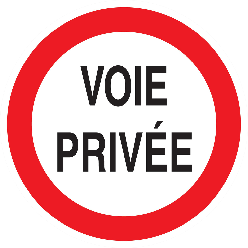 Panneau adhésif VOIE PRIVEE CIRCULATION INTERDITE Ø180MM TALIAPLAST - 727265