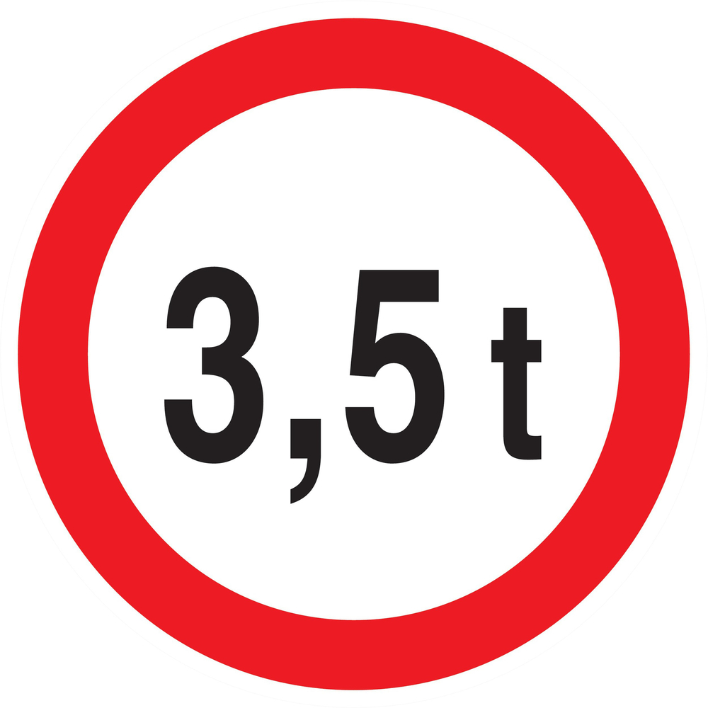 Panneau adhésif INTERDIT AUX PLUS DE +3.5 TONNES Ø180MM TALIAPLAST - 727283