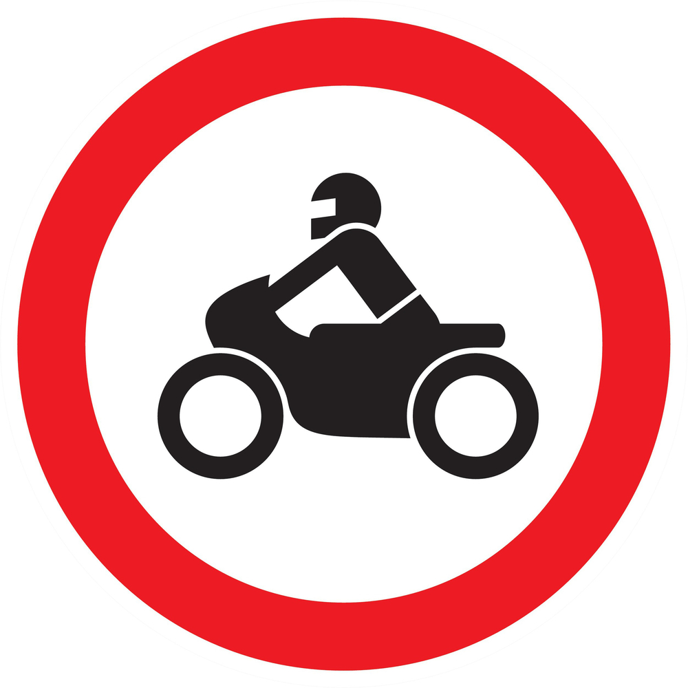 Panneau adhésif INTERDIT AUX MOTOS Ø180MM TALIAPLAST - 727293