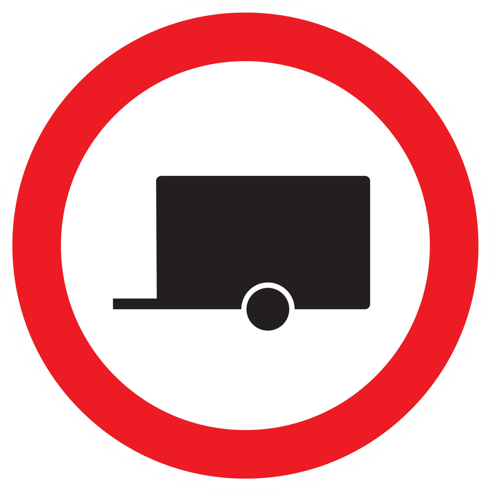 Panneau adhésif INTERDIT AUX REMORQUES Ø180MM TALIAPLAST - 727295