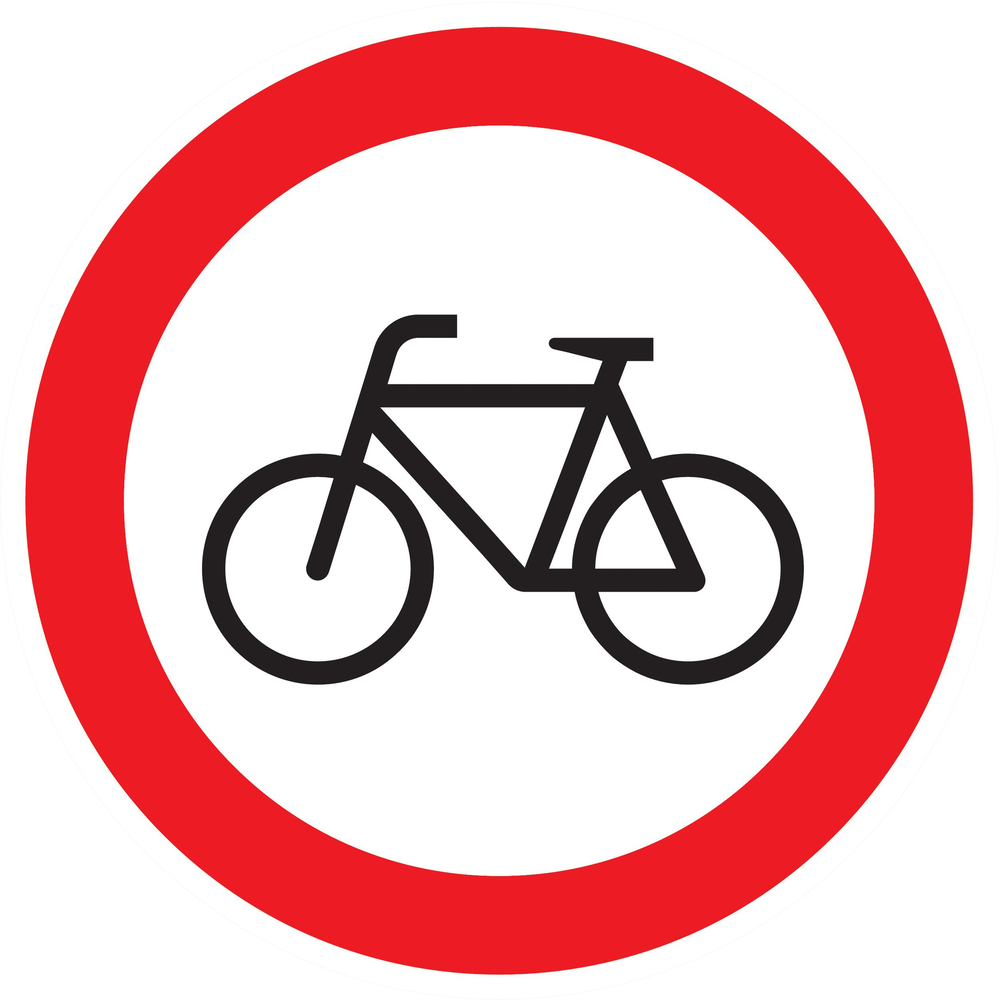 Panneau adhésif INTERDIT AUX VELOS Ø180MM TALIAPLAST - 727298