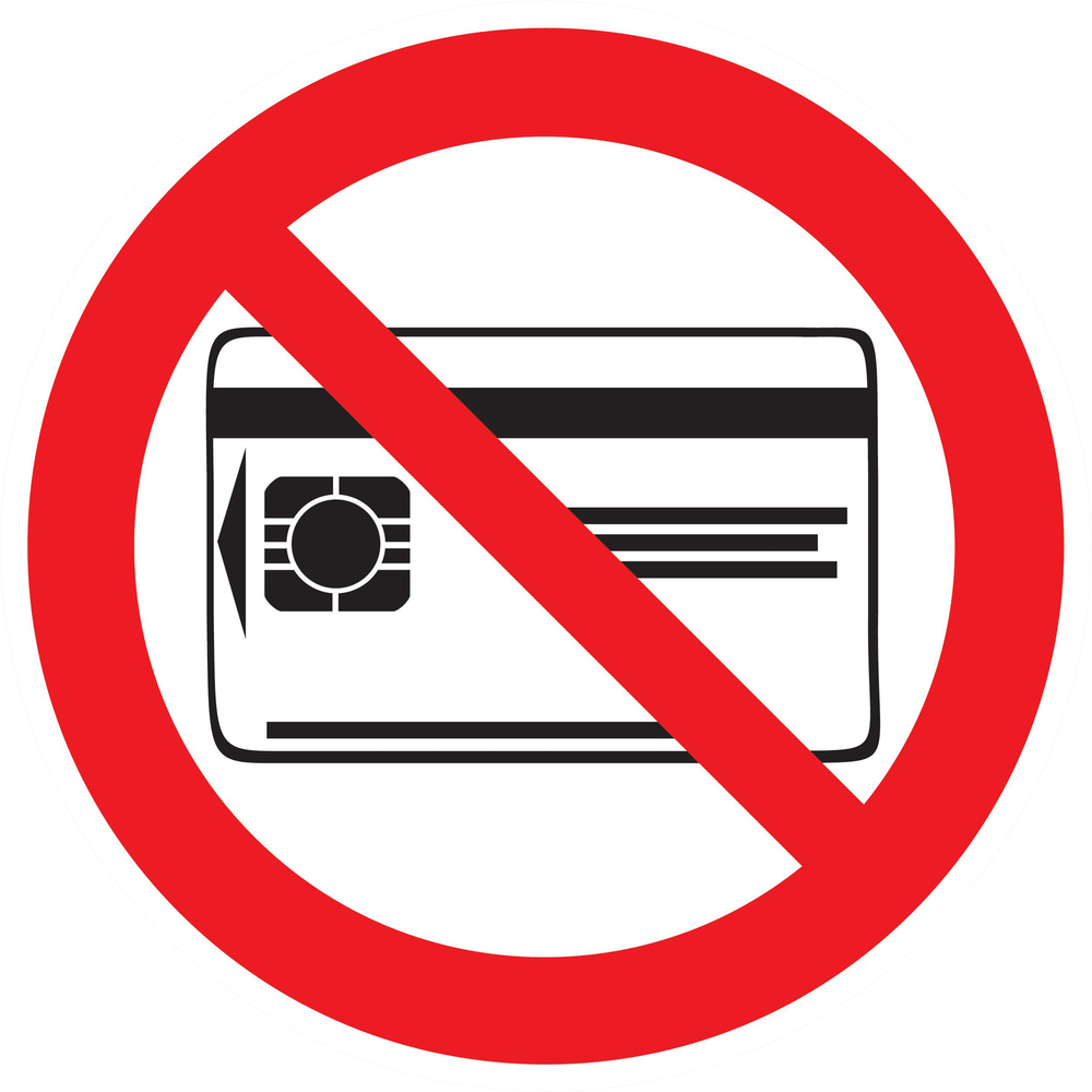 Panneau adhésif CARTES MAGNETIQUES INTERDITES Ø180MM TALIAPLAST - 727311