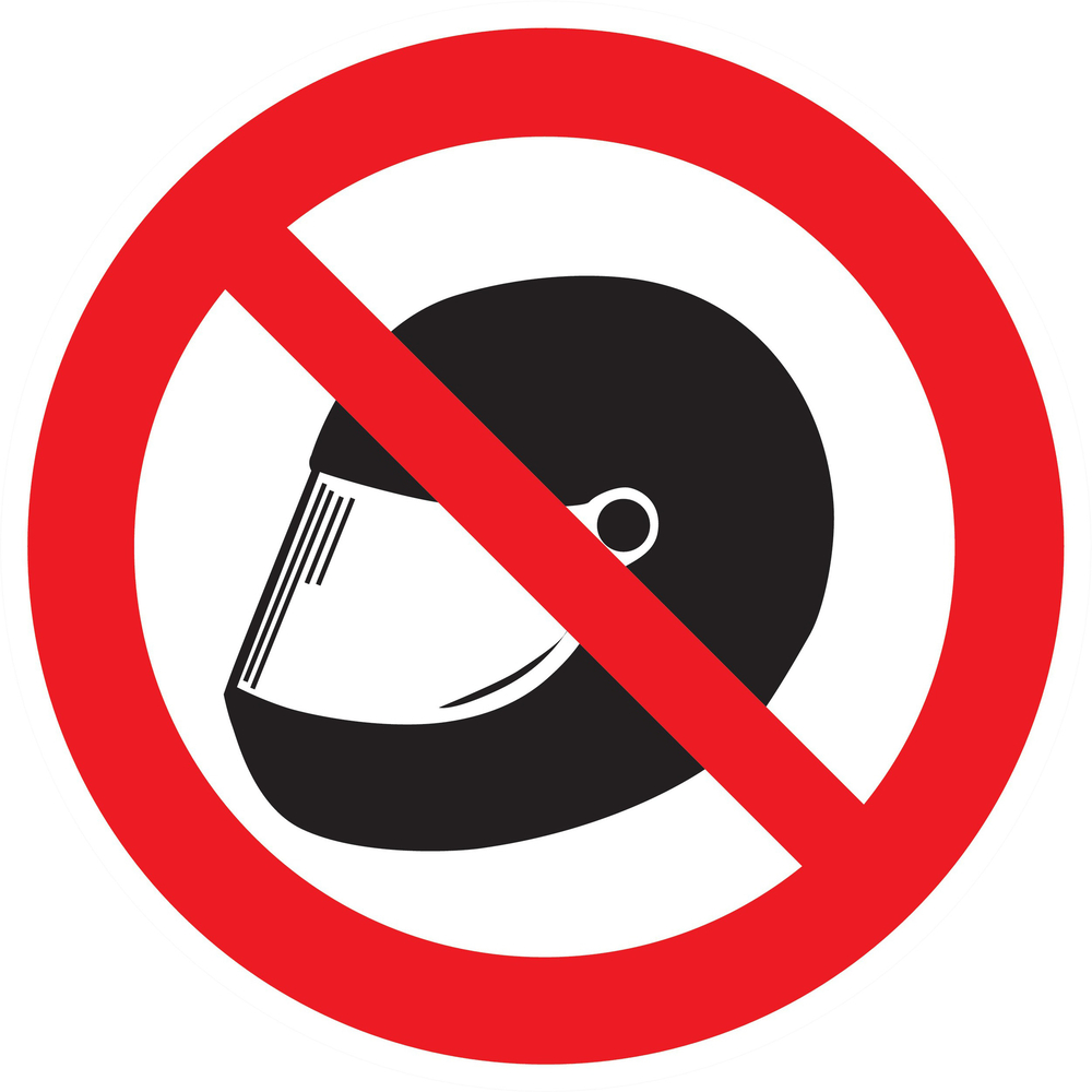 Panneau adhésif CASQUE INTERDIT Ø180MM TALIAPLAST - 727312