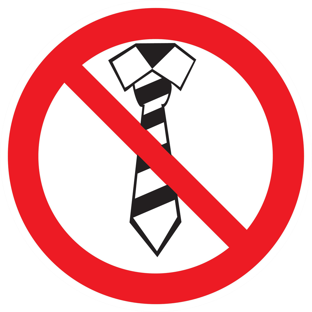 Panneau adhésif CRAVATE INTERDITE Ø180MM TALIAPLAST - 727315