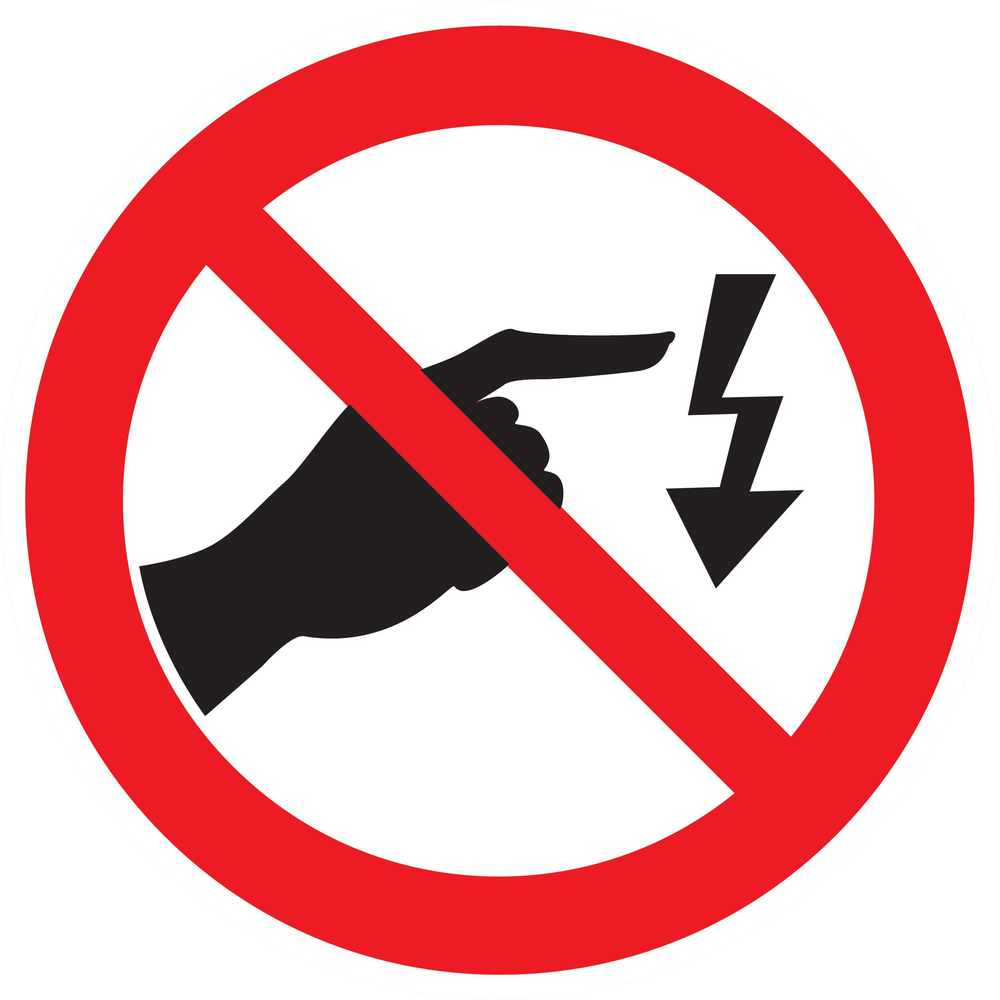 Panneau adhésif INTERDIT DE TOUCHER, RISQUE D'ELECTROCUTION Ø180MM TALIAPLAST - 727325