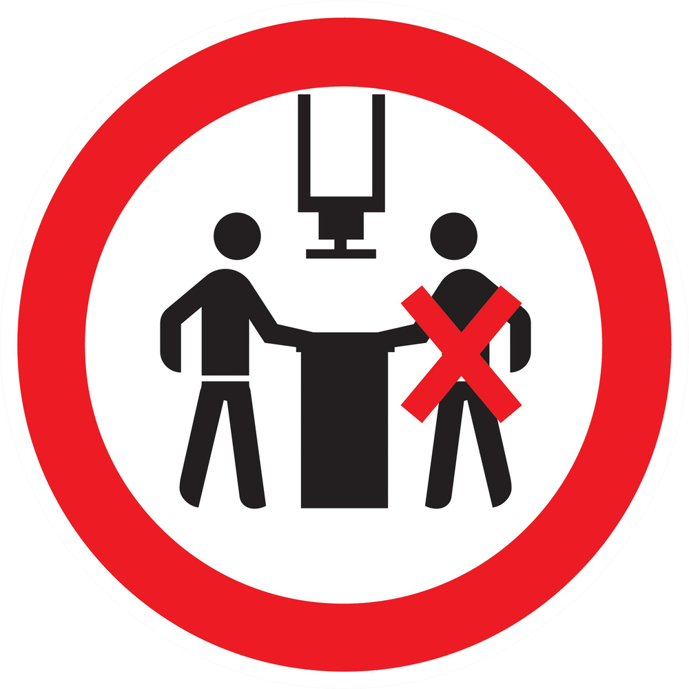 Panneau adhésif INTERDIT A PLUS D'UNE PERSONNE Ø180MM TALIAPLAST - 727332