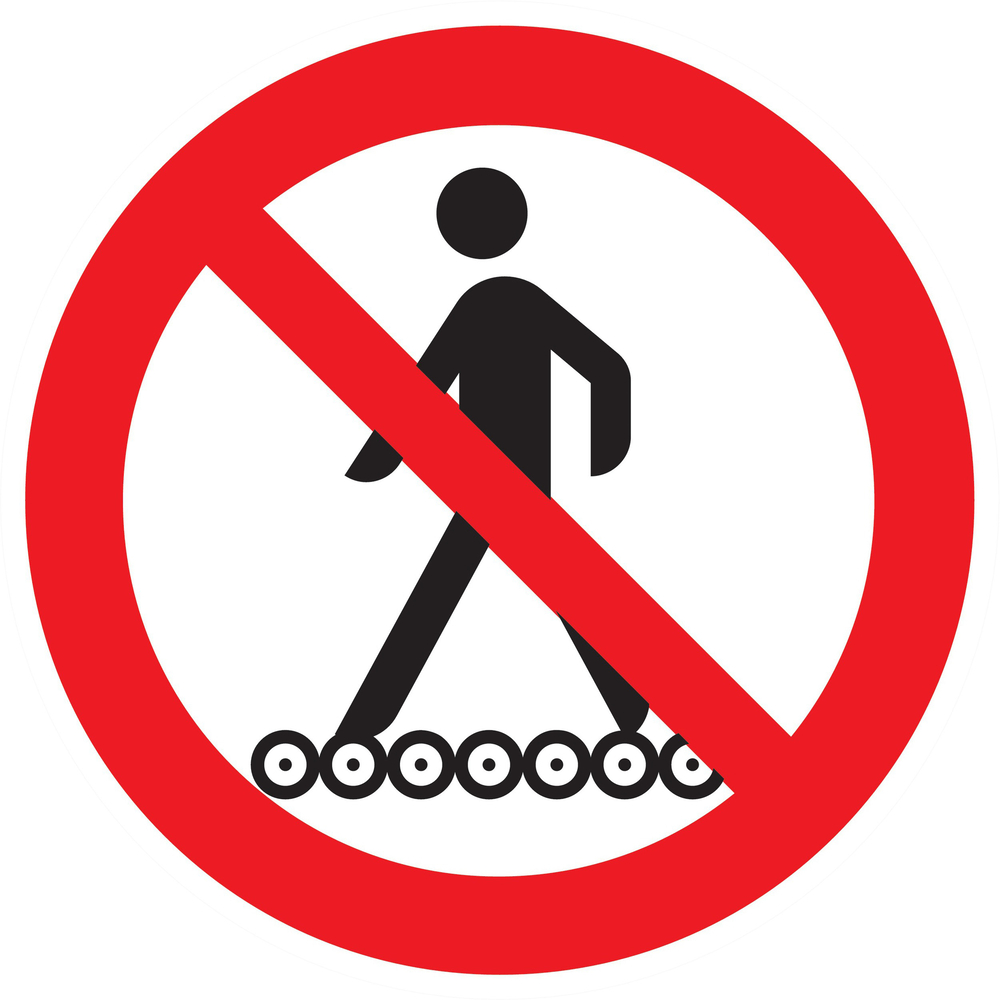 Panneau adhésif INTERDIT DE MONTER SUR LE TAPIS ROULANT Ø180MM TALIAPLAST - 727334