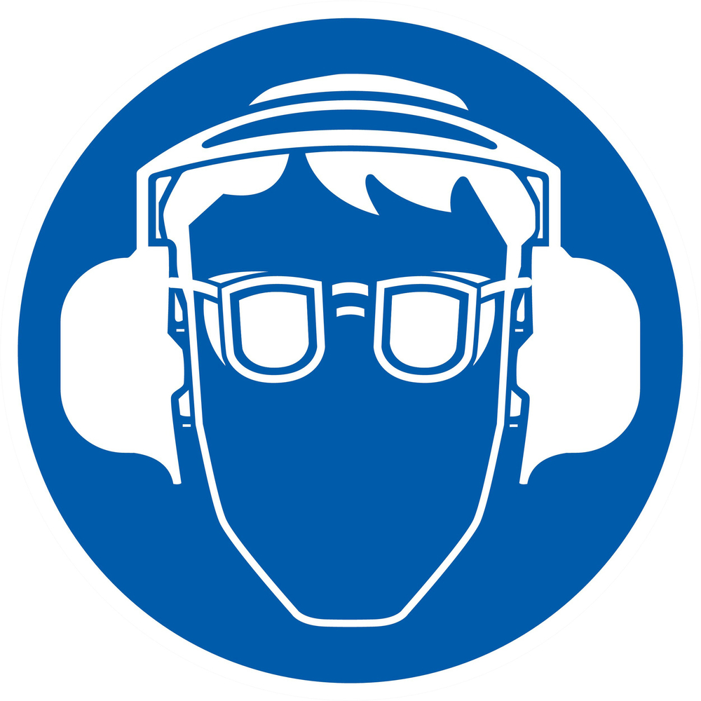 Panneau adhésif PROTECTION OBLIGATOIRE VUE/OUIE Ø180MM TALIAPLAST - 727512