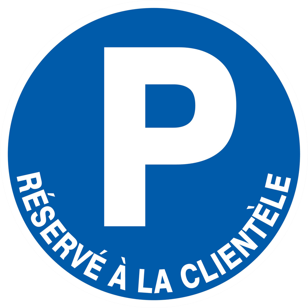 PANNEAU PARKING RESERVE A LA CLIENTELE Ø180MM TALIAPLAST - 727521