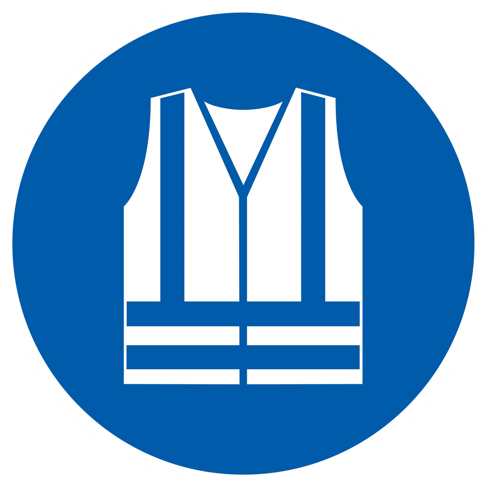 PANNEAU GILET DE SECURITE HAUTE VISIBILITE OBLIGAT. Ø180MM TALIAPLAST - 727543