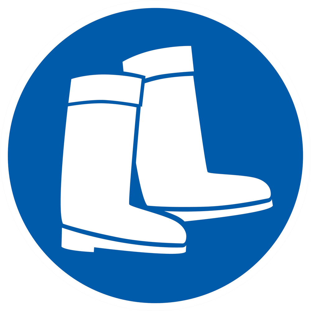 Panneau adhésif BOTTES OBLIGATOIRES Ø180MM TALIAPLAST - 727554