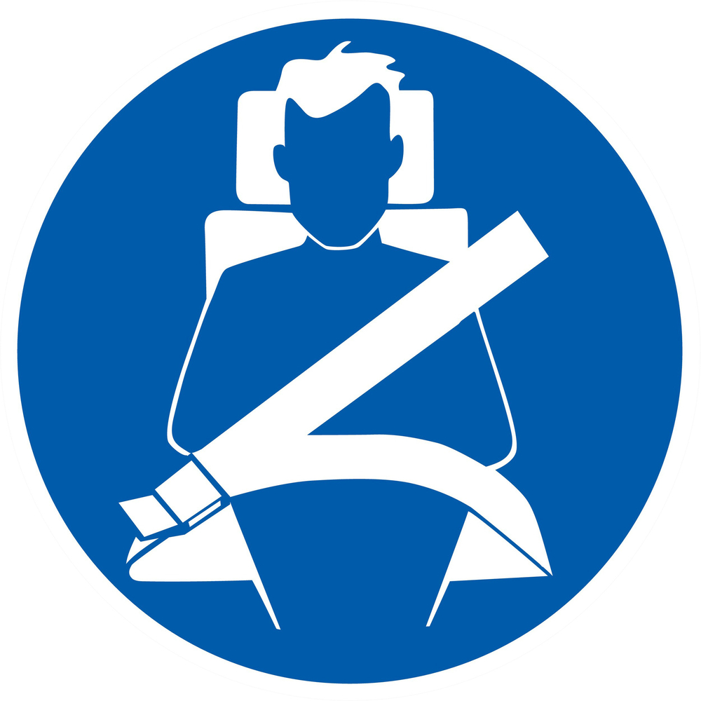 Panneau adhésif CEINTURE DE SECURITE OBLIGATOIRE Ø180MM TALIAPLAST - 727559