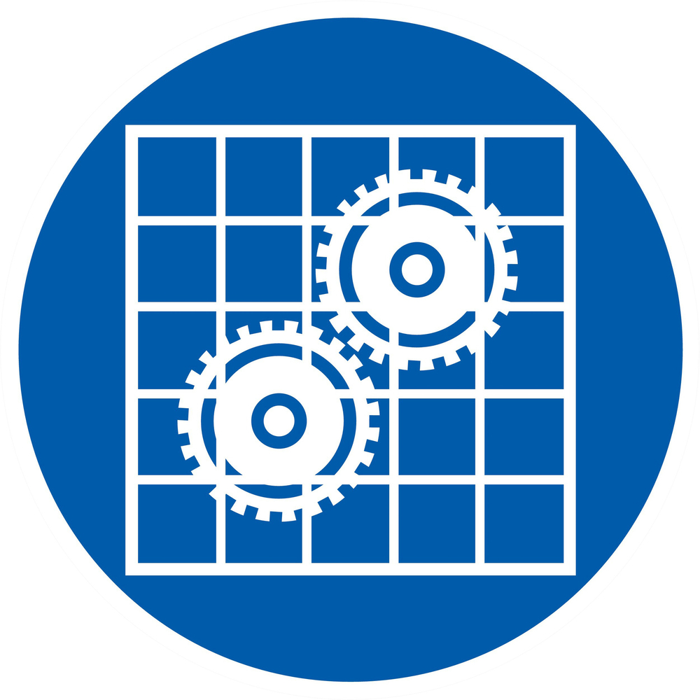 Panneau adhésif GRILLE DE PROTECTION OBLIGATOIRE Ø180MM TALIAPLAST - 727562