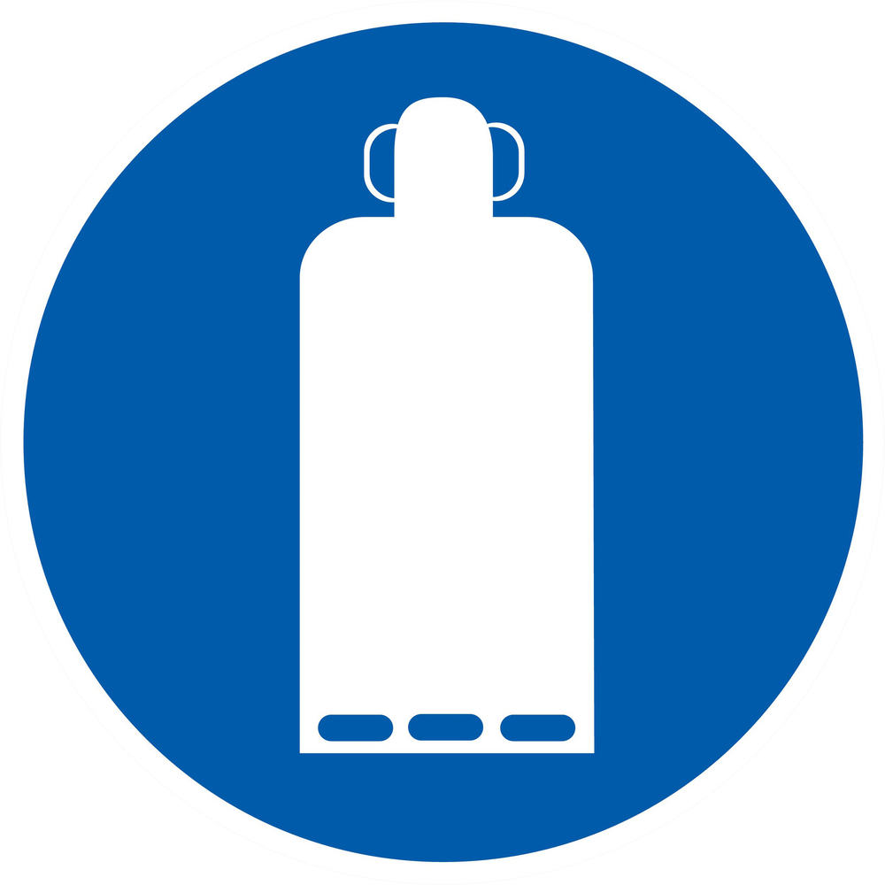 Panneau adhésif BOUTEILLE DE GAZ OBLIGATOIRE Ø180MM TALIAPLAST - 727564
