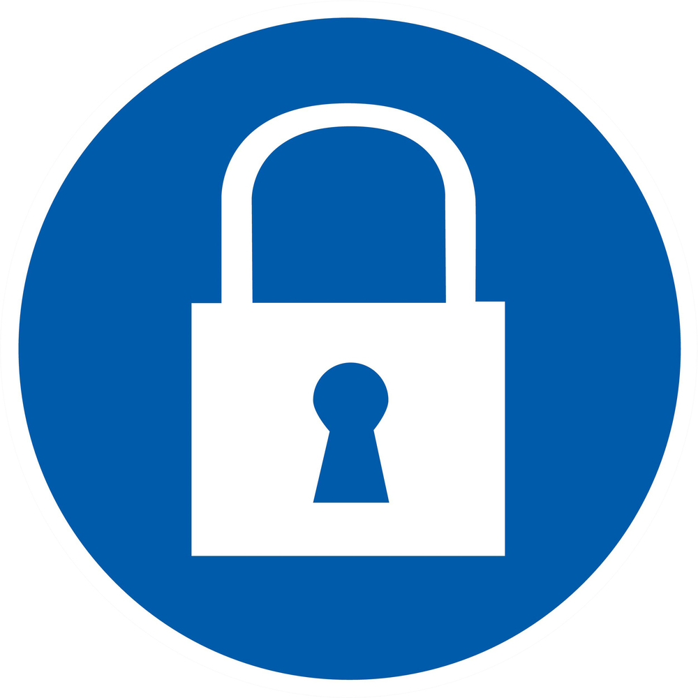 Panneau adhésif CADENAS OBLIGATOIRE Ø180MM TALIAPLAST - 727565