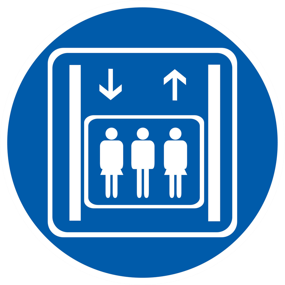 Panneau adhésif TRANSPORT DE PERSONNES EXCLUSIVEMENT Ø180MM TALIAPLAST - 727570