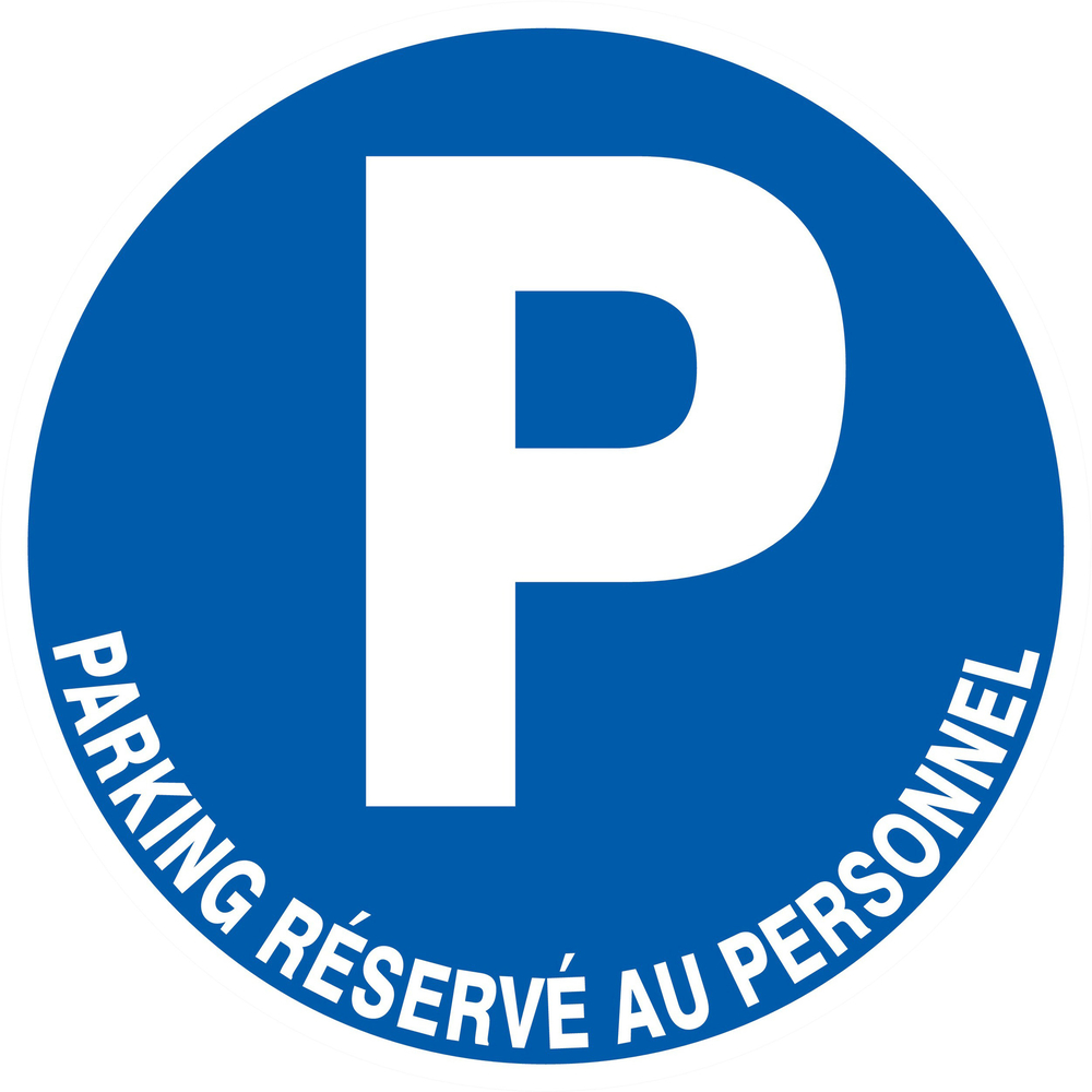 PANNEAU PARKING RESERVE AU PERSONNEL Ø180MM TALIAPLAST - 727577