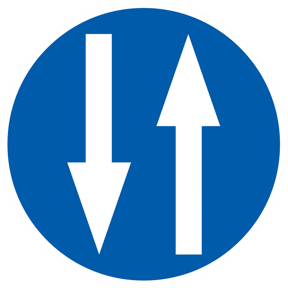 PANNEAU CIRCULATION A DOUBLE SENS Ø180MM TALIAPLAST - 727584