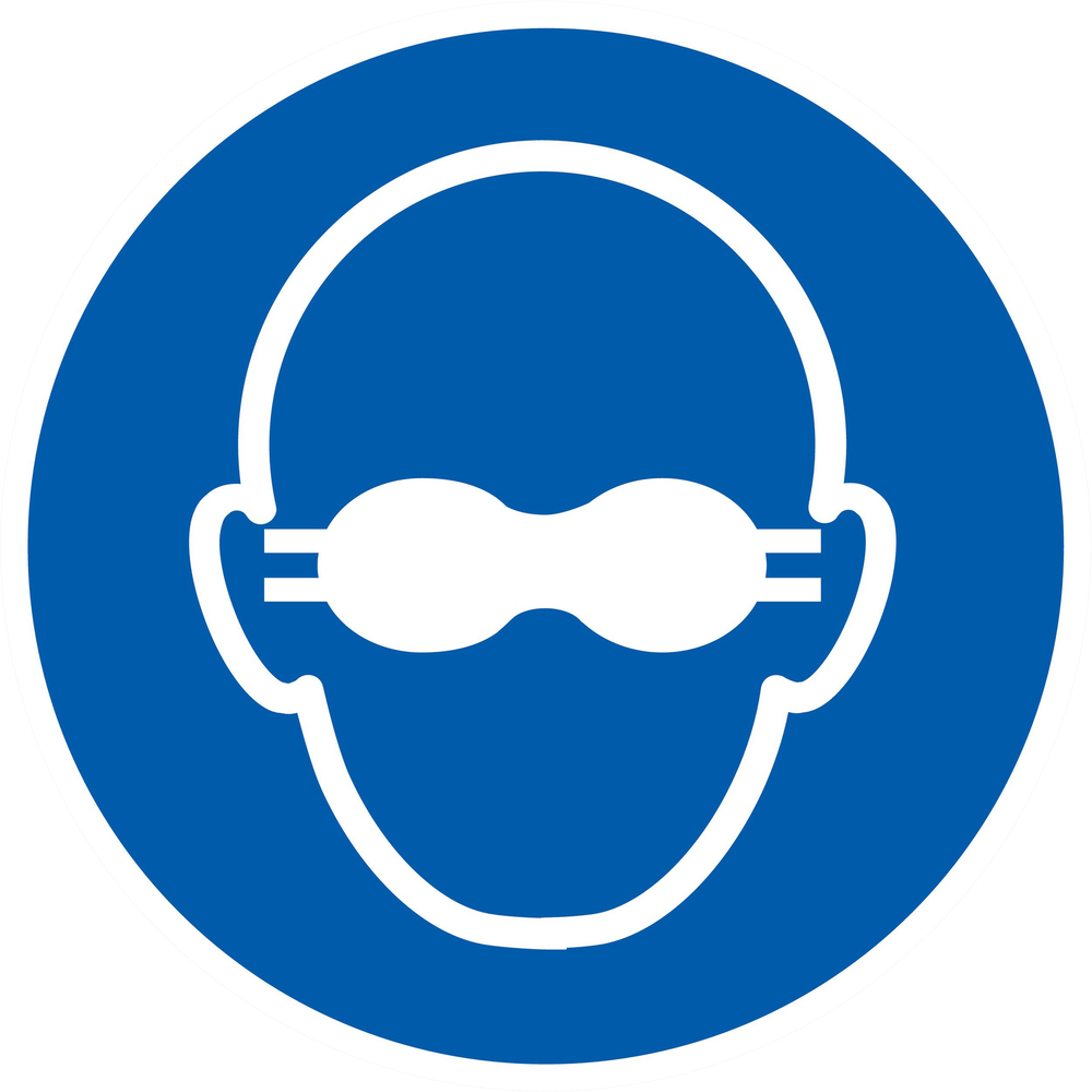 PANNEAU LUNETTES DE PROTECTION OPAQUES OBLIGATOIRES Ø180MM TALIAPLAST - 727591