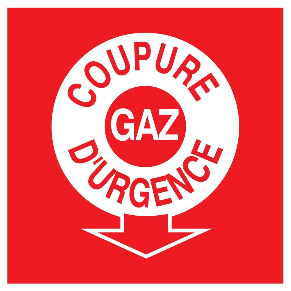 PANNEAU COUPURE GAZ D'URGENCE 200X200MM TALIAPLAST - 728109