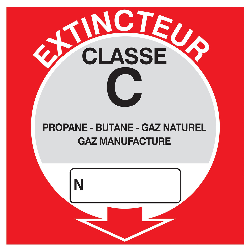 PANNEAU EXTINCTEUR CLASSE C 200X200MM TALIAPLAST - 728118