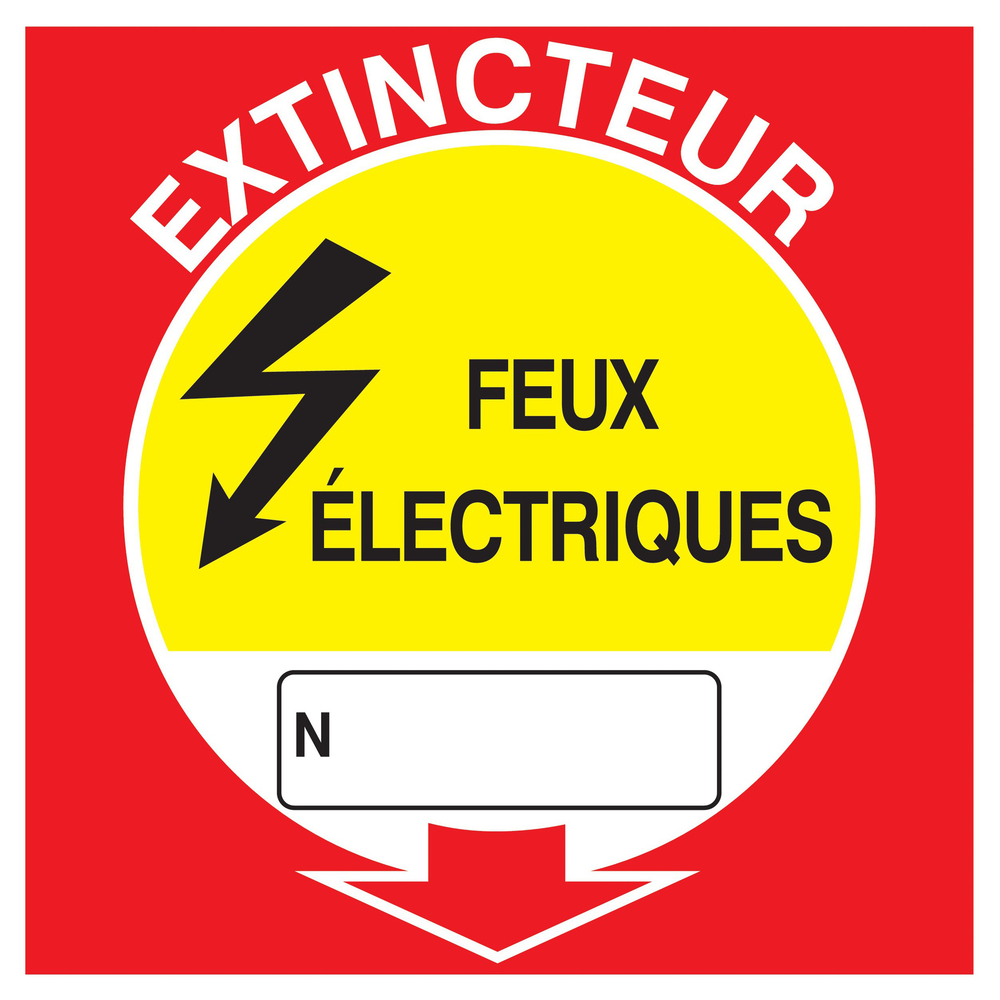 Extincteur feux electriques 200x200mm TALIAPLAST - 728121