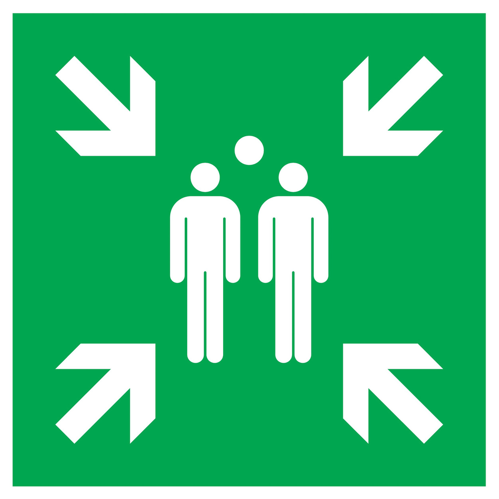 PANNEAU POINT DE RASSEMBLEMENT APRES EVACUATION 200X200MM TALIAPLAST - 728403