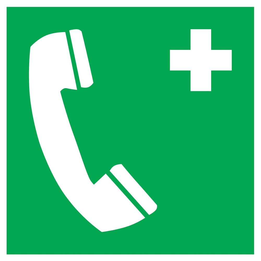 Telephone d'urgence 200x200mm TALIAPLAST - 728404