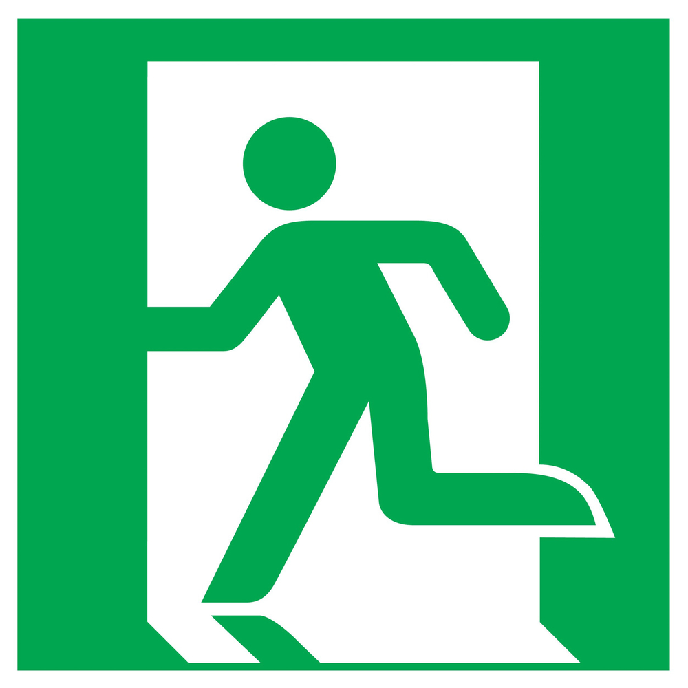 PANNEAU SORTIE DE SECOURS A GAUCHE 200X200MM TALIAPLAST - 728416